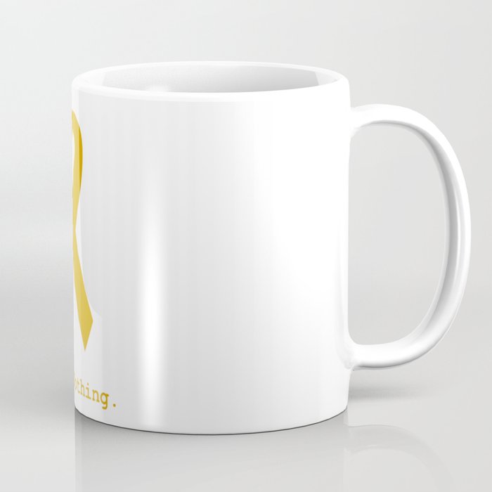Fear Nothing: Gold Ribbon Awareness Coffee Mug