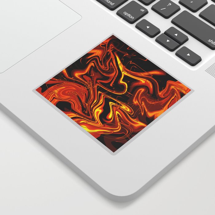 lava acrylic abstract art Sticker