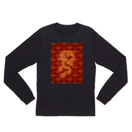 Traditional Chinese Red Dragon                                         Long Sleeve T Shirt