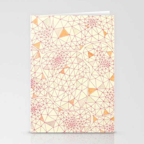 an abundance of triangular amoebas Stationery Cards