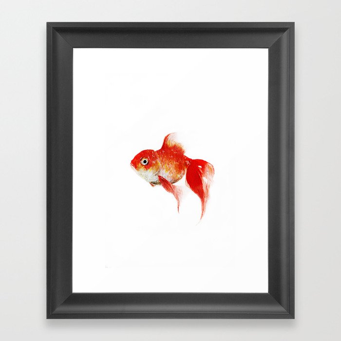 Bubble fish Framed Art Print