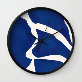 Modern Minimal Abstract Blue #7 Wall Clock