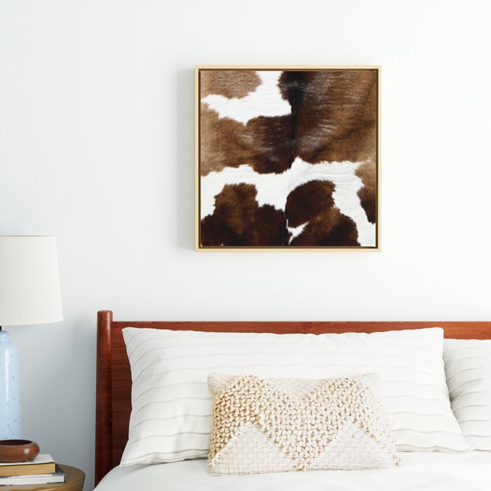 Brown Cowhide Canvas Print - Unique Wall Art