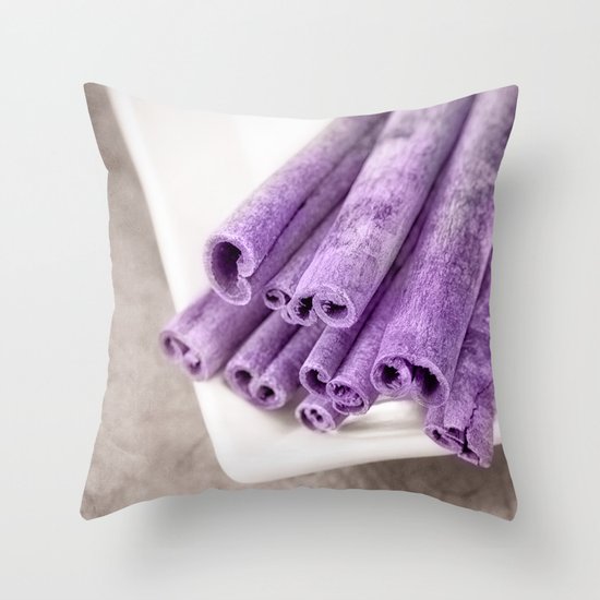 PURPLE CINNAMON Throw Pillow