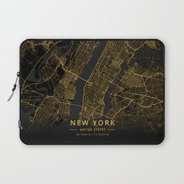 New York, United States - Gold Laptop Sleeve