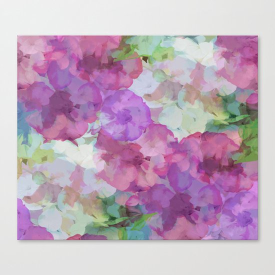 Sweet Peas Floral Abstract Canvas Print