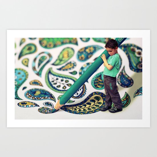 Adding the Finishing Touches ... Art Print