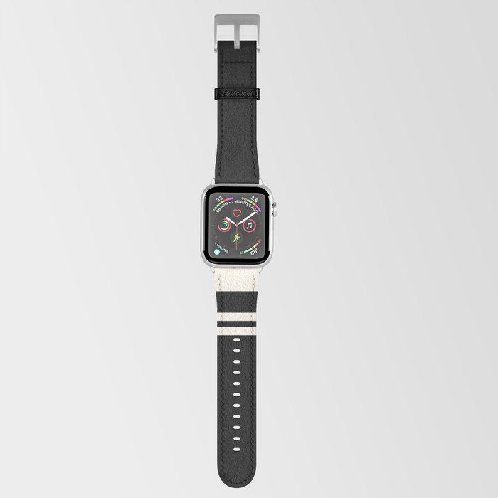 Black and white retro 60s minimalistic stripes Apple Watch Band