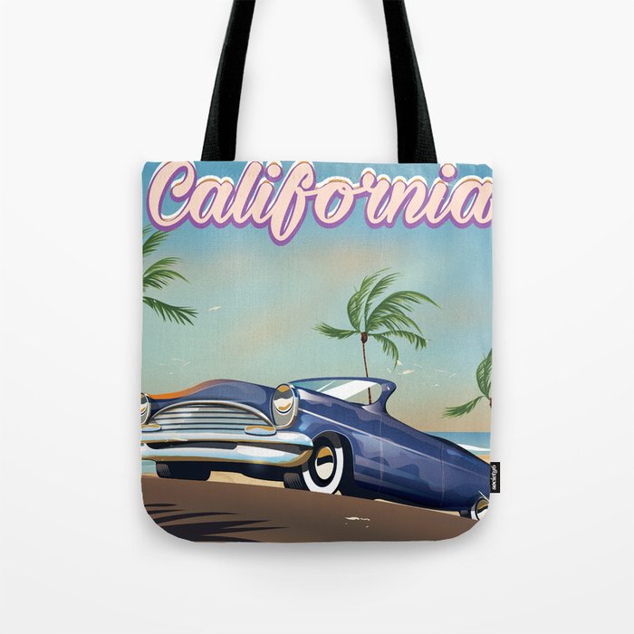 California Vintage auto travel poster Tote Bag