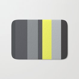black and yellow Bath Mat | Abstract, Black and White, Pattern, Graphic Design 
