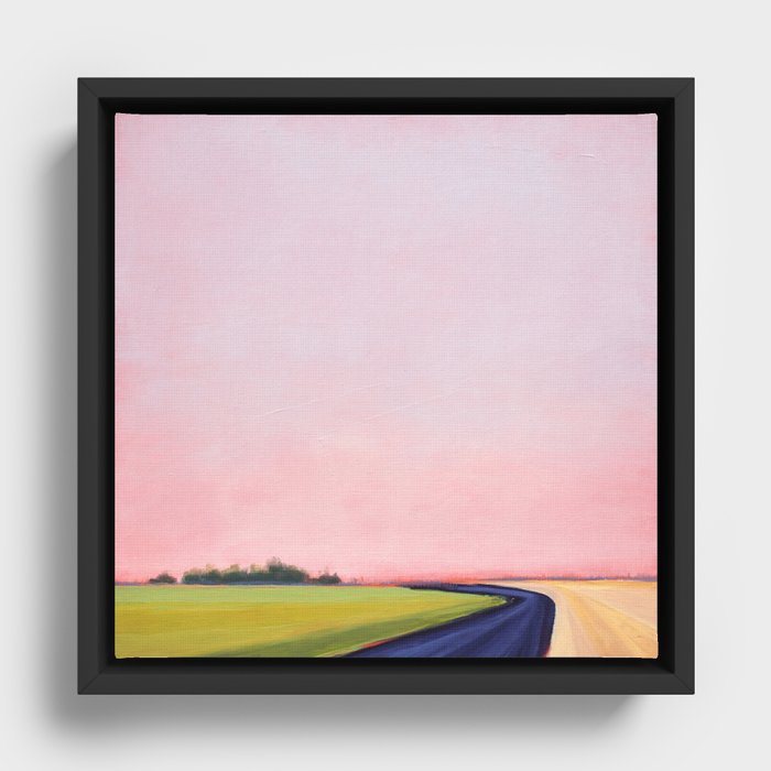 Abstract Country Road Framed Canvas