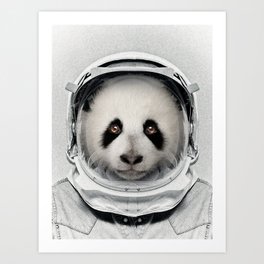 Panda Astro Bear Art Print