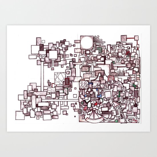 Squares Art Print
