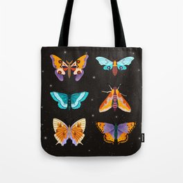 Colorful Butterflies and Moths Tote Bag