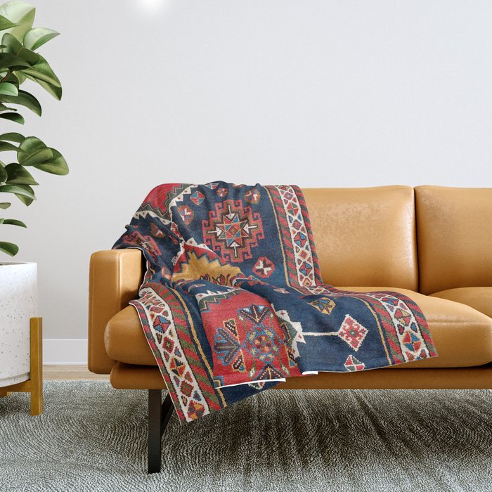 Luri Gabbeh Fars Southwest Persian Rug Print Throw Blanket