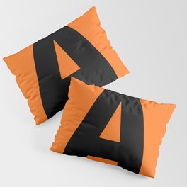 Letter A (Black & Orange) Pillow Sham