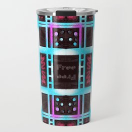 80s Geometric Retro Shapes Travel Mug