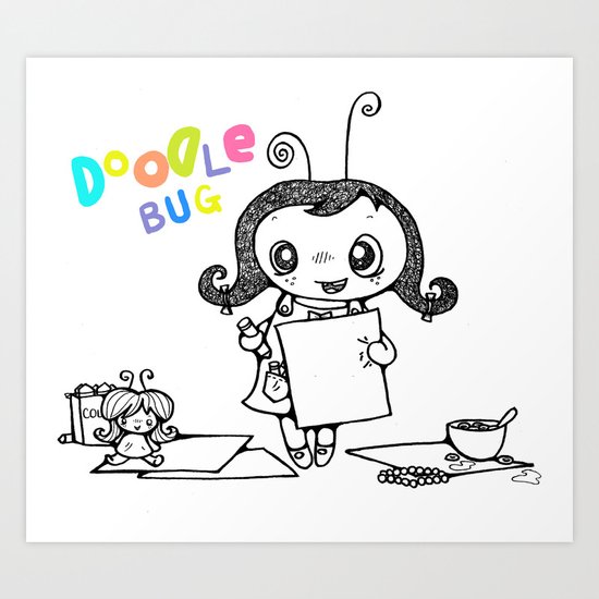 Doodle Bug Art Print