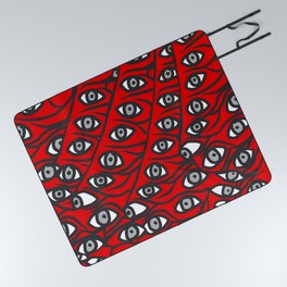 Freddie Eyeballs Red Picnic Blanket