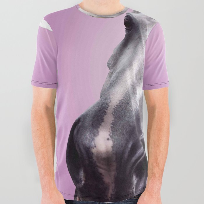 Unicorn Poking Tongue Selfie All Over Graphic Tee