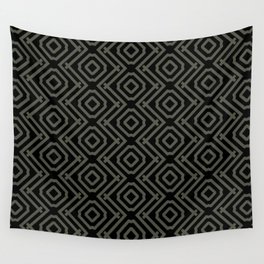 Black and Dark Gray Stripe Diamond Pattern - Diamond Vogel 2022 Popular Colour Clover Patch 0431 Wall Tapestry