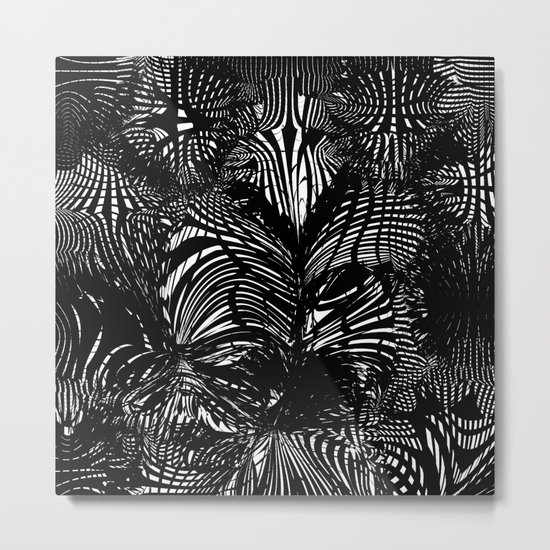 black stripes chaos Metal Print