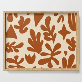 Matisse cutouts burnt orange Serving Tray