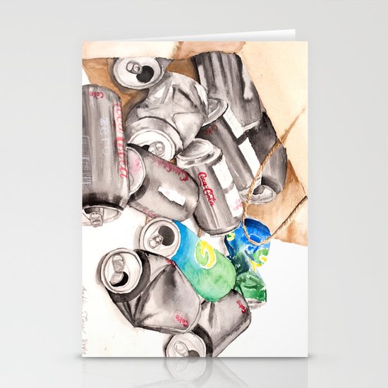 Spilled Cans Stationery Cards