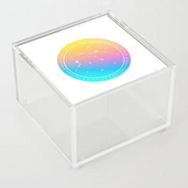 Aquarius Zodiac | Rainbow Circle Acrylic Box