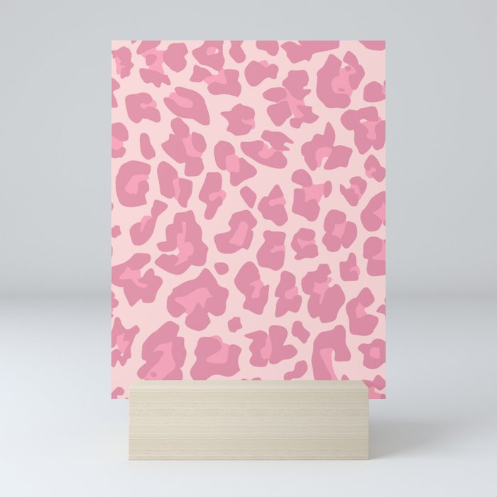 Blush Pink Leopard Print Mini Art Print