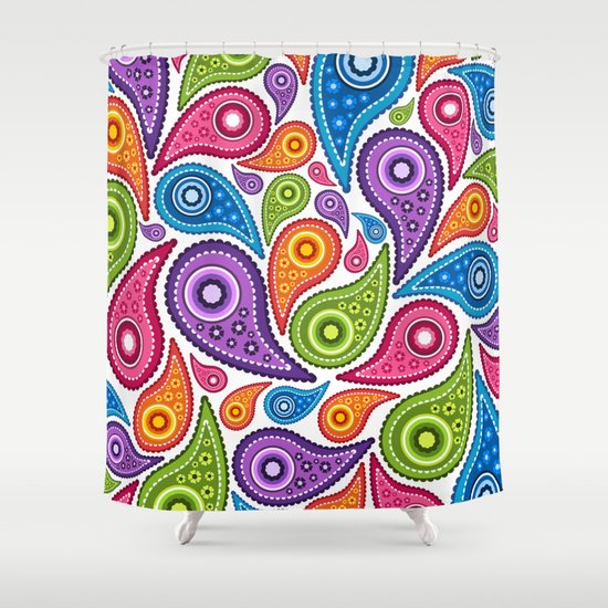 Crazy Paisley Shower Curtain