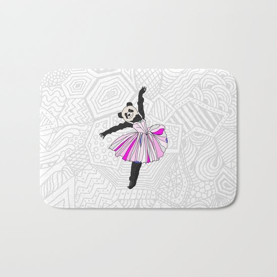 Panda Bear Ballerina Tutu Bath Mat