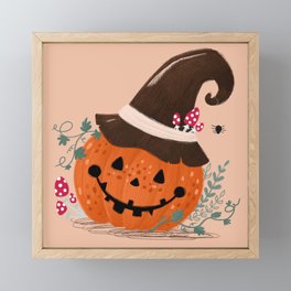 halloween pumkin Framed Mini Art Print