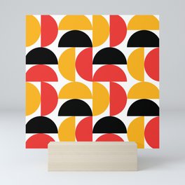 Colorful Semicirles Geometric Pattern Mini Art Print