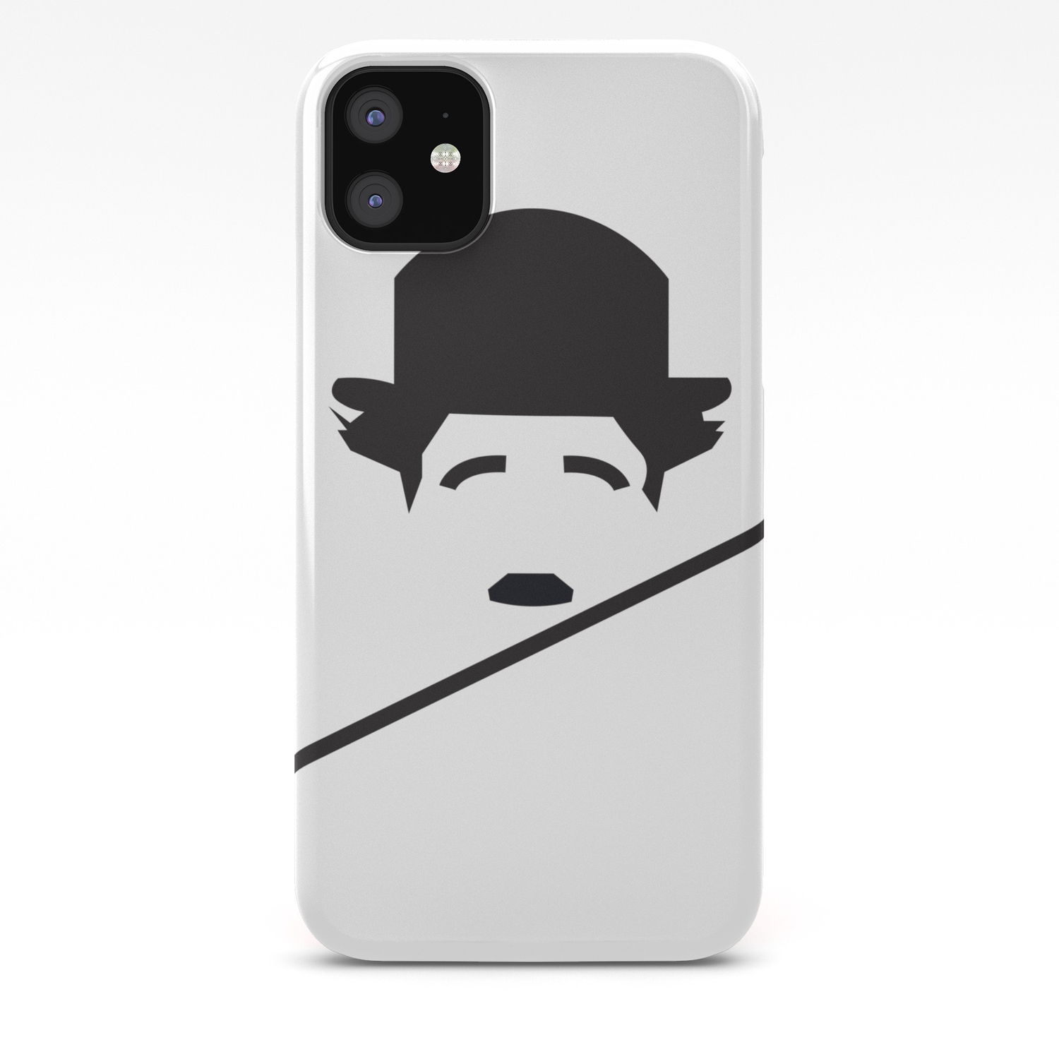 Man With Hat And Stick Charlie Chaplin Iphone Case By Kartrtick101