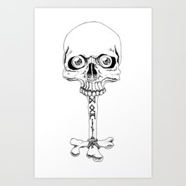 Skull and Bones Art Print