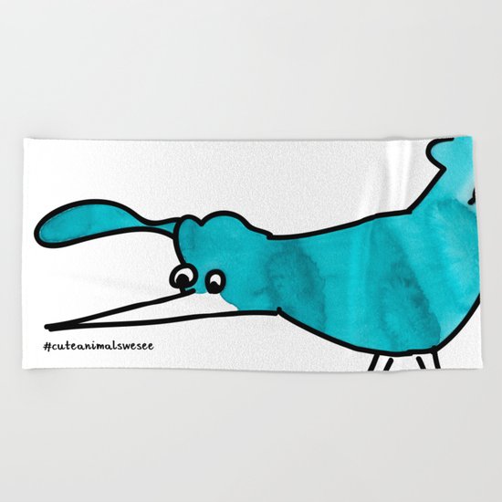 #6animalwesee Beach Towel