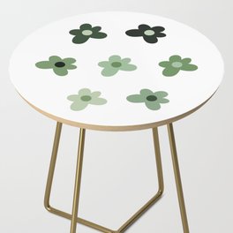 Sage Green Daisy Flowers Side Table