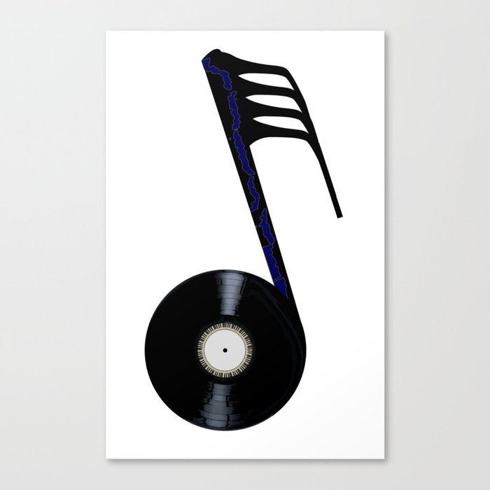 Isolated Record Note Canvas Print