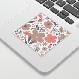 Boho floral art Sticker