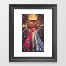Sacred Heart of Jesus of Divine Mercy (blood and water) Framed Art Print