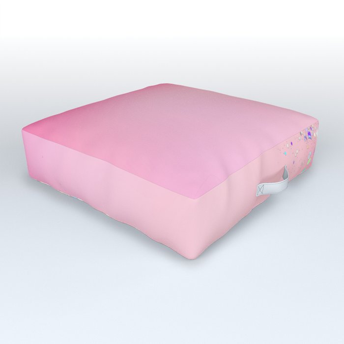 Pink Holographic Glitter Outdoor Floor Cushion