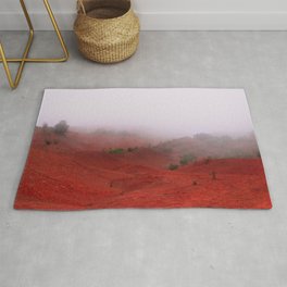 Red Land Rug | Landscape, Moon, Lagomera, Land, Photo, Desert, Rock, Mist, Roco, Color 