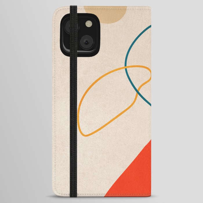 Nordic Organic Abstract Shapes iPhone Wallet Case