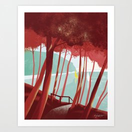 Sailing trought the Maritime Pines (2022) Art Print