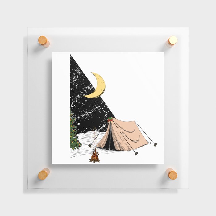Christmas camp Floating Acrylic Print