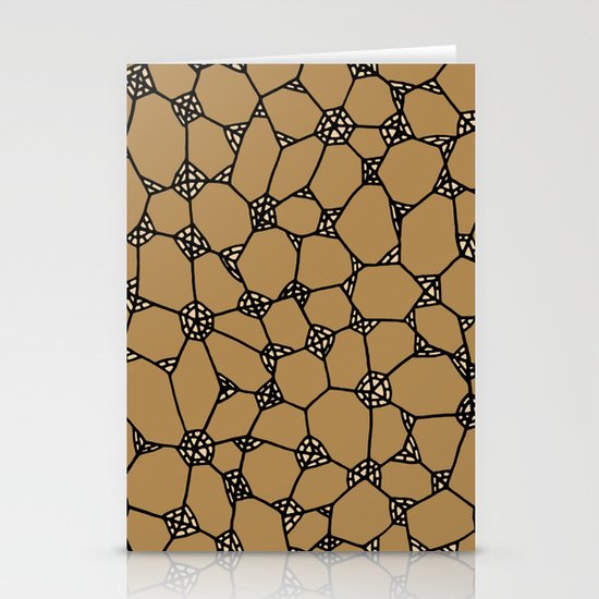 Yzor pattern 006-2 kitai beige Stationery Cards
