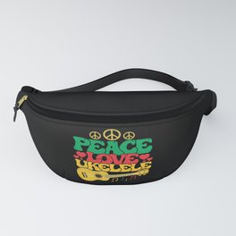 Peace Love Ukelele Player Guitar String Music Fanny Pack