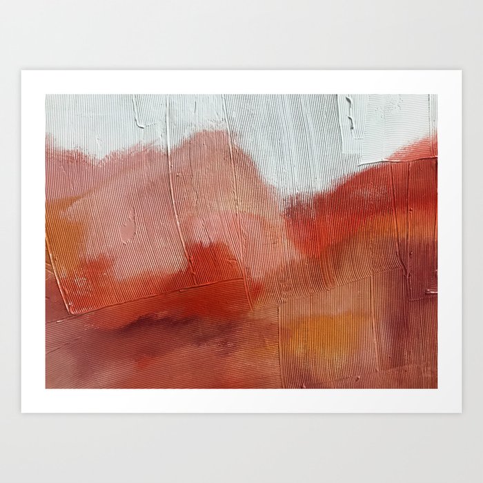 Desert Journey [2]: a textured, abstract piece in pinks, reds, and
