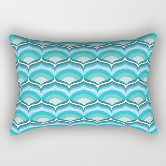 Soft Blue Pattern Rectangular Pillow